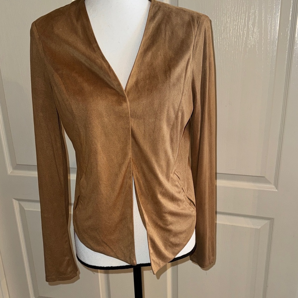 JUNIORS - Camel Brown Suede Blazer - Size Large